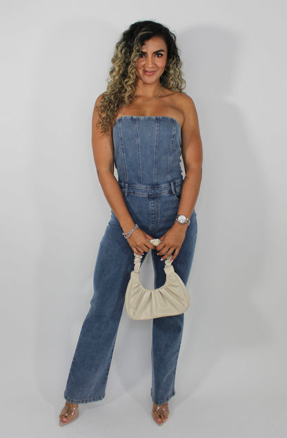 Wild Card Denim Jumpsuit