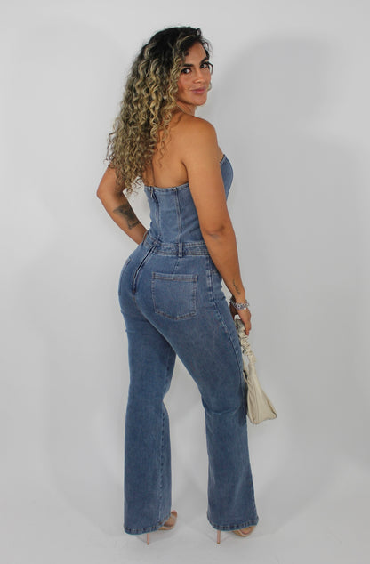 Wild Card Denim Jumpsuit